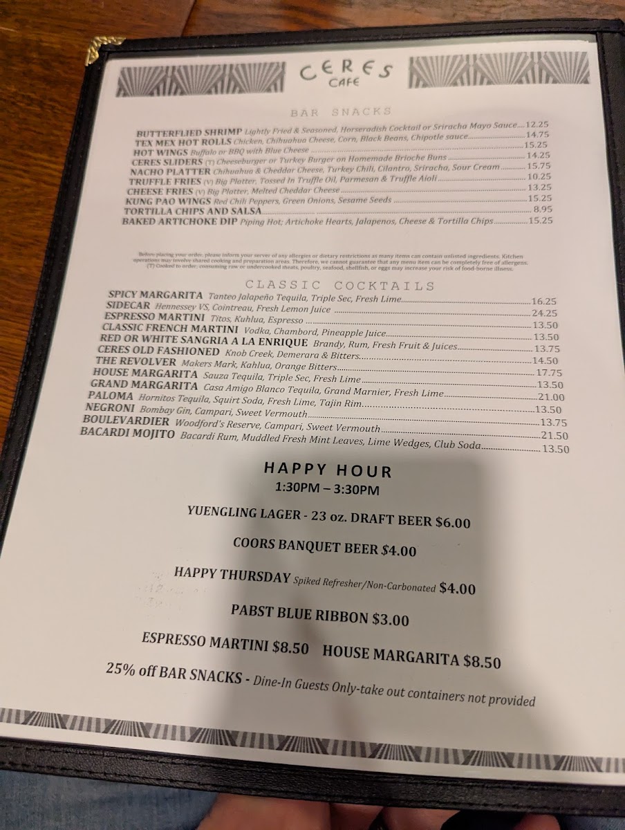 Ceres Cafe Menu - Image 5